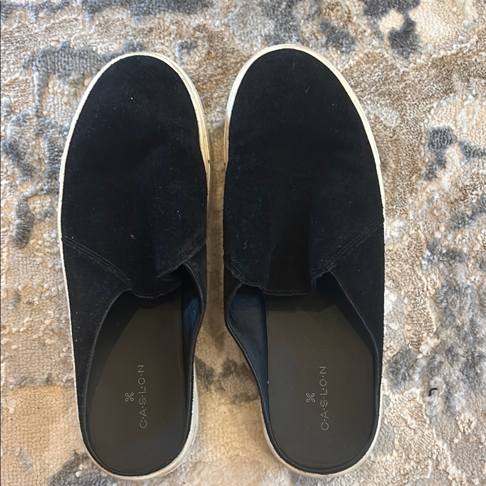 Caslon Black Suede Slip-Ons